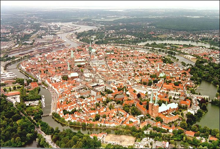 Aerial view of Lubeck