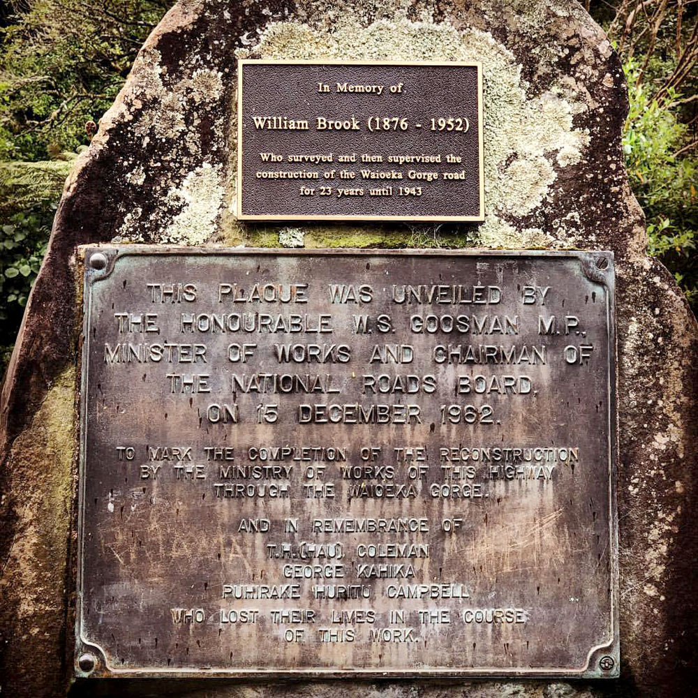 Plaque unveiled at official opening of the highway in 1962